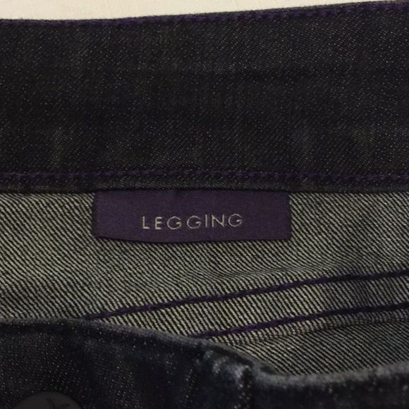 NYDJ Black Wash Denim Legging Made In U.S.A. - Picture 6 of 8